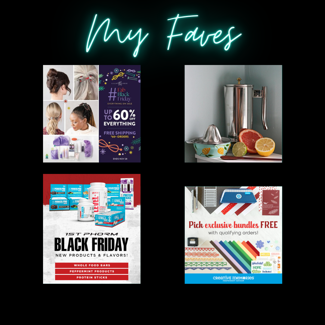 Favorites Black Friday Small Business Saturday Cyber Monday